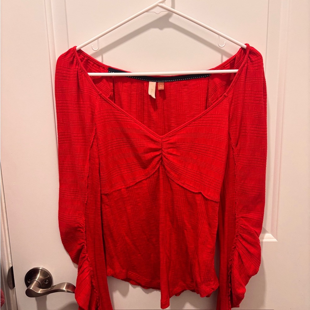 Pilcro Vibrant Red Blouse